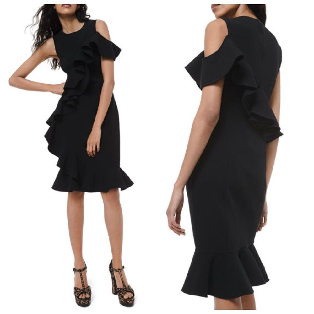 Michael Kors Collection Stretch Wool Sheath Dress